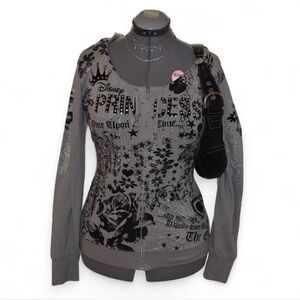Disney Princess Zip Up Hooded Sweater Bedazzled